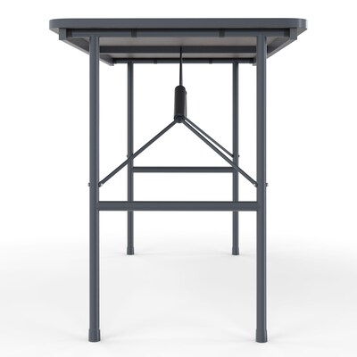 Quill Brand® Folding Table, 48"L x 24"W, Walnut (27095/51256)