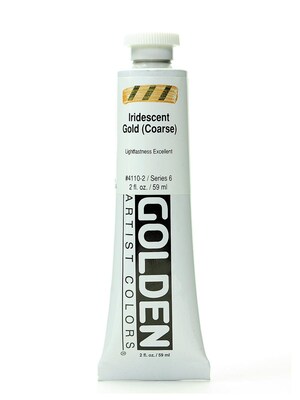 Golden Iridescent And Interference Acrylic Paints Iridescent Gold Coarse 2 Oz.