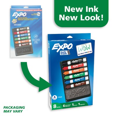Expo Low Odor Dry-Erase Marker and Organizer Kit, Broad Chisel Tip, Assorted Colors (80556)