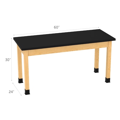 Diversified Woodcrafts Perpetulab Rectangular Science Lab Table, 60 x 24, Light Hardwood (P7606M30N)