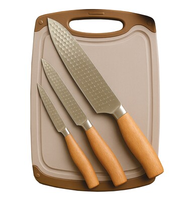 Oster 4pc Cutlery Set with Cutting Board