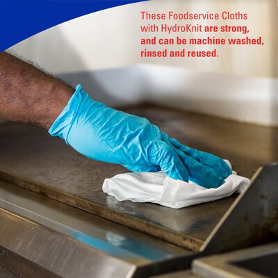 WypAll CriticalClean Foodservice Cloths, 12.5" x 23.5", White, 100 Sheets/Box (51631)