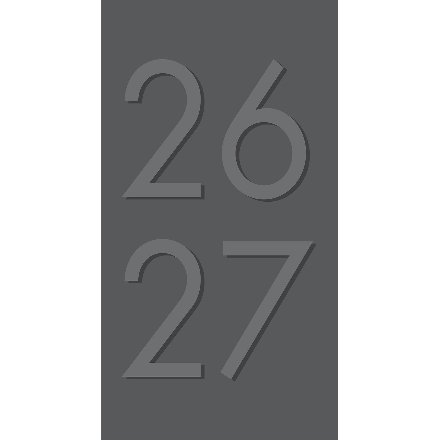 2026-2027 Willow Creek 3.5 x 6.5 Monthly Planner Cover, Charcoal (56523X)