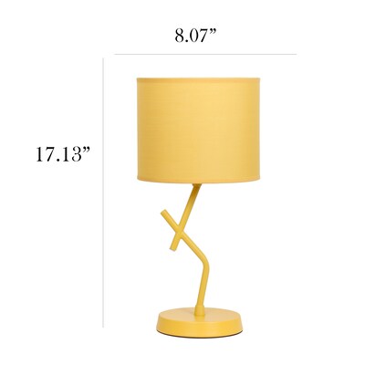 Simple Designs Abstract 17.13" LED Table Lamp, Yellow (LT1172-YLW)
