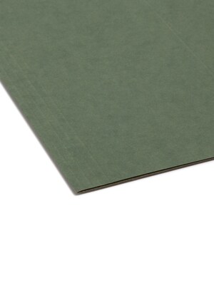 Smead Hanging File Folders, 1/3-Cut Tab, Letter Size, Standard Green, 25/Box (64035)