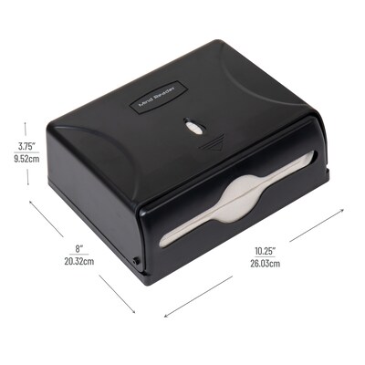 Mind Reader Folded Paper Towel Dispenser, Black (PTWIDE-BLK)
