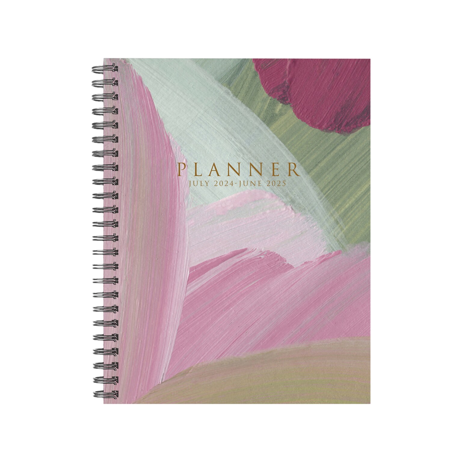 2024-2025 Willow Creek Plum Abstract 8.5 x 11 Academic Weekly & Monthly Planner, Paper Cover, Multicolor (47606)
