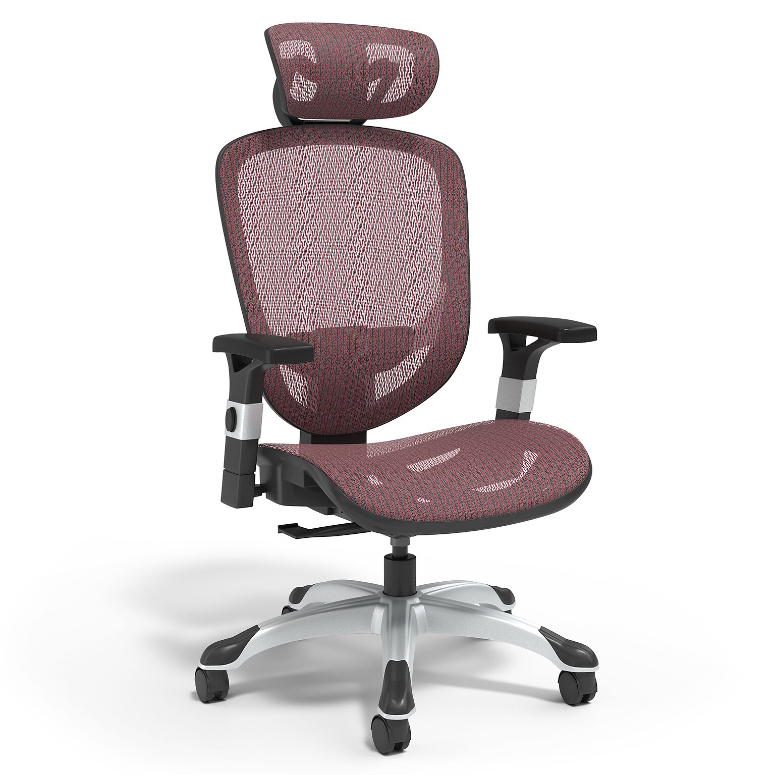 Quill Brand® Hyken Mesh Computer and Desk Chair, Red (50218)