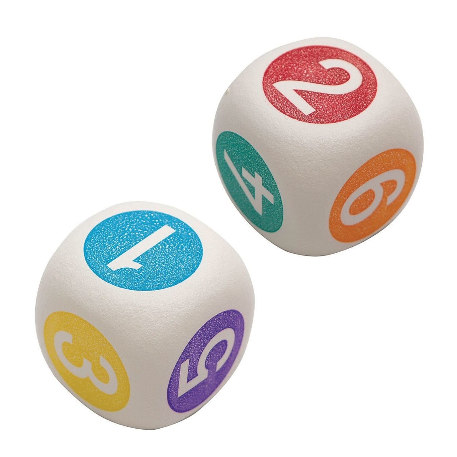 Gator Skin Foam Dice, Multicolored, 2/Pack (W14670)