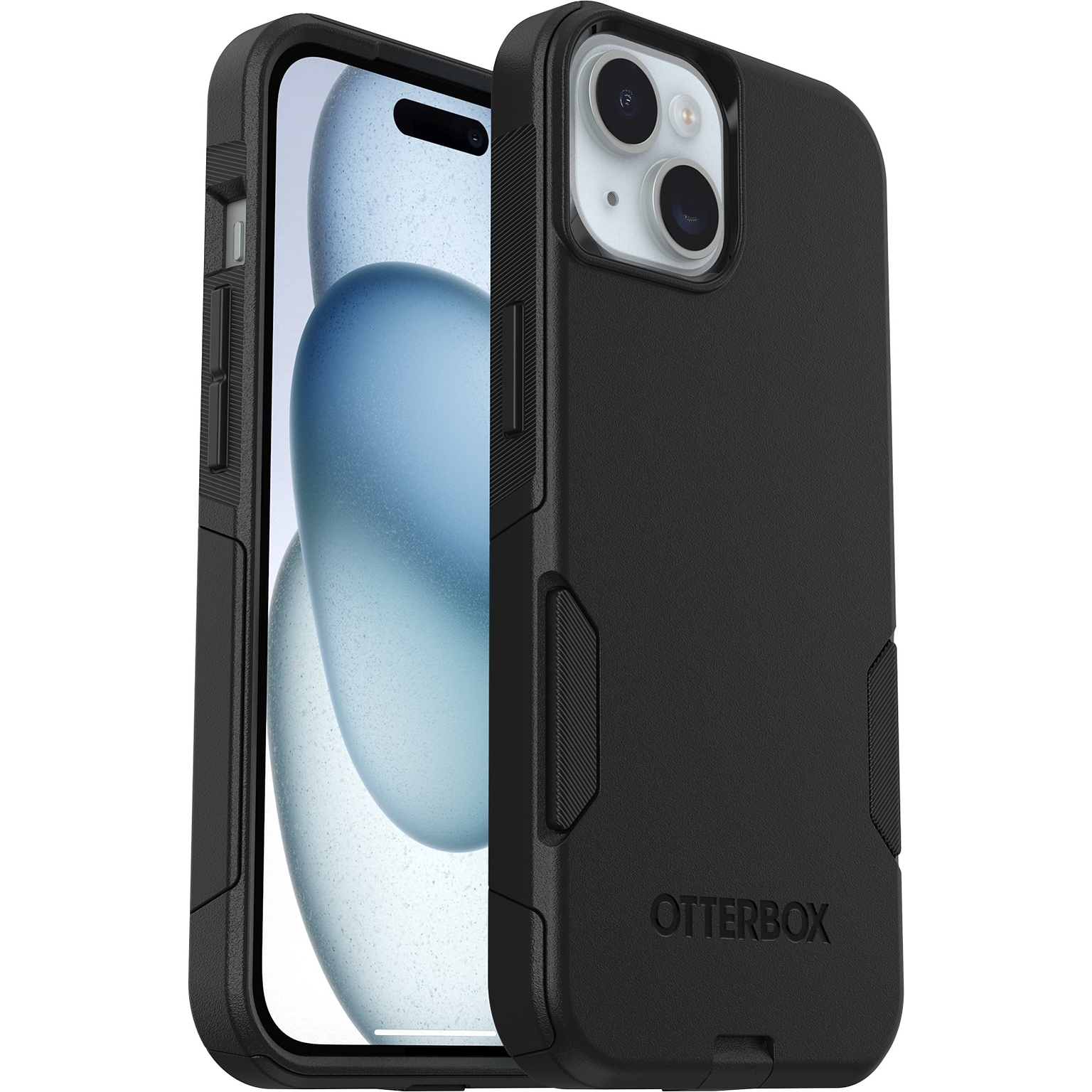 OtterBox Commuter MagSafe Rugged Case for iPhone 15/14/13, Shock Absorbing, Black (77-93483)