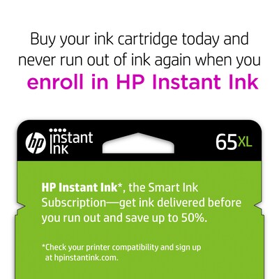 HP 65XL Tri-Color High Yield Ink Cartridge (N9K03AN#140)