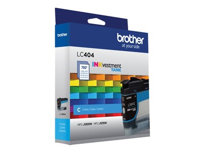 Brother INKvestment Tank LC404 Cyan Standard Yield Ink Cartridge, Prints Up to 750 Pages (LC404CS)