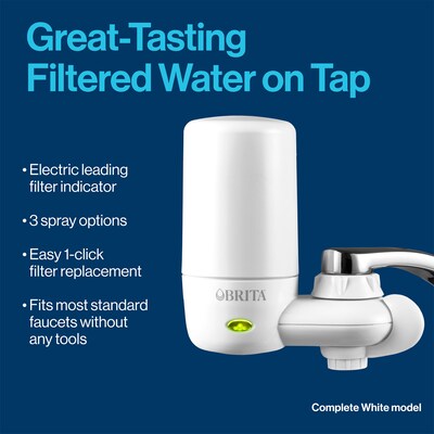 Brita On Tap Water Filtration System Faucets Replacement Filters, White (36309)