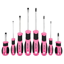 Apollo Tools Essential Screwdriver Set, 8-Piece, Pink/Black (DT5018P)