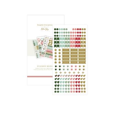 Blue Sky Bespoke Letterpress Stickers, 1150/Pack (155578)