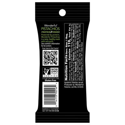 Wonderful Pistachios Roasted & Salted, In Shell, 1.25 oz., 12 Bags/Box (PAR91345)