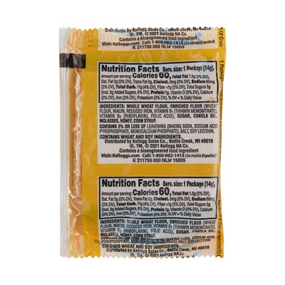 Kelloggs Honey Graham Crackers, 0.49 oz., 200/Carton (802690)