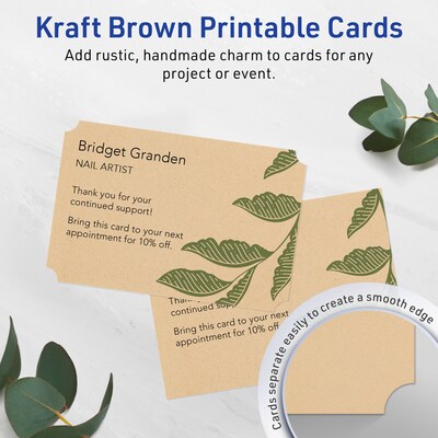 Avery Integrated Cards, 6 x 9, Matte Kraft Brown, 10/Pack (95355)