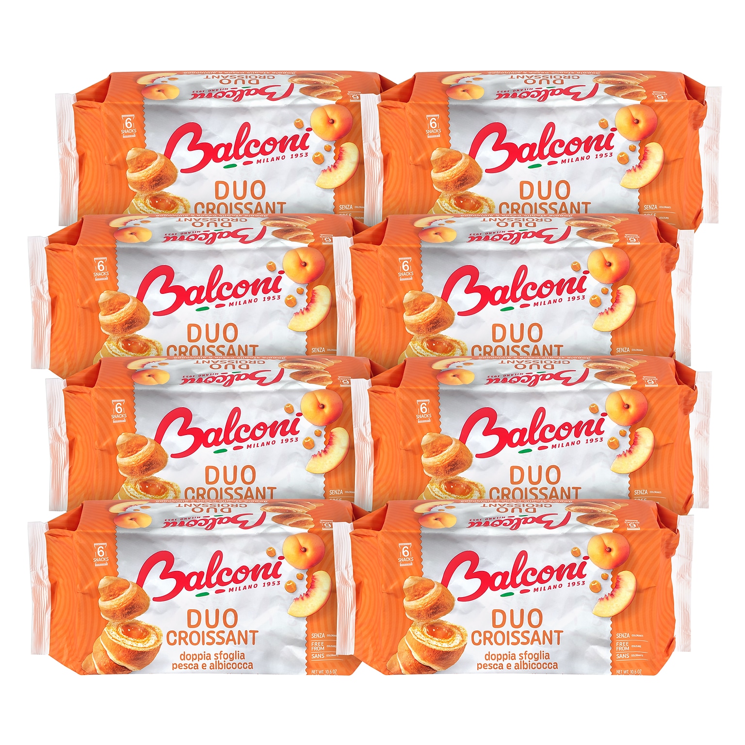 Balconi Duo Croissant Peach and Apricot Croissants, 48/Pack (600-04188)