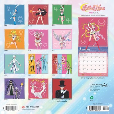 2025 Cal Ink Sailor Moon 12 x 12 Monthly Wall Calendar (9781645916918)