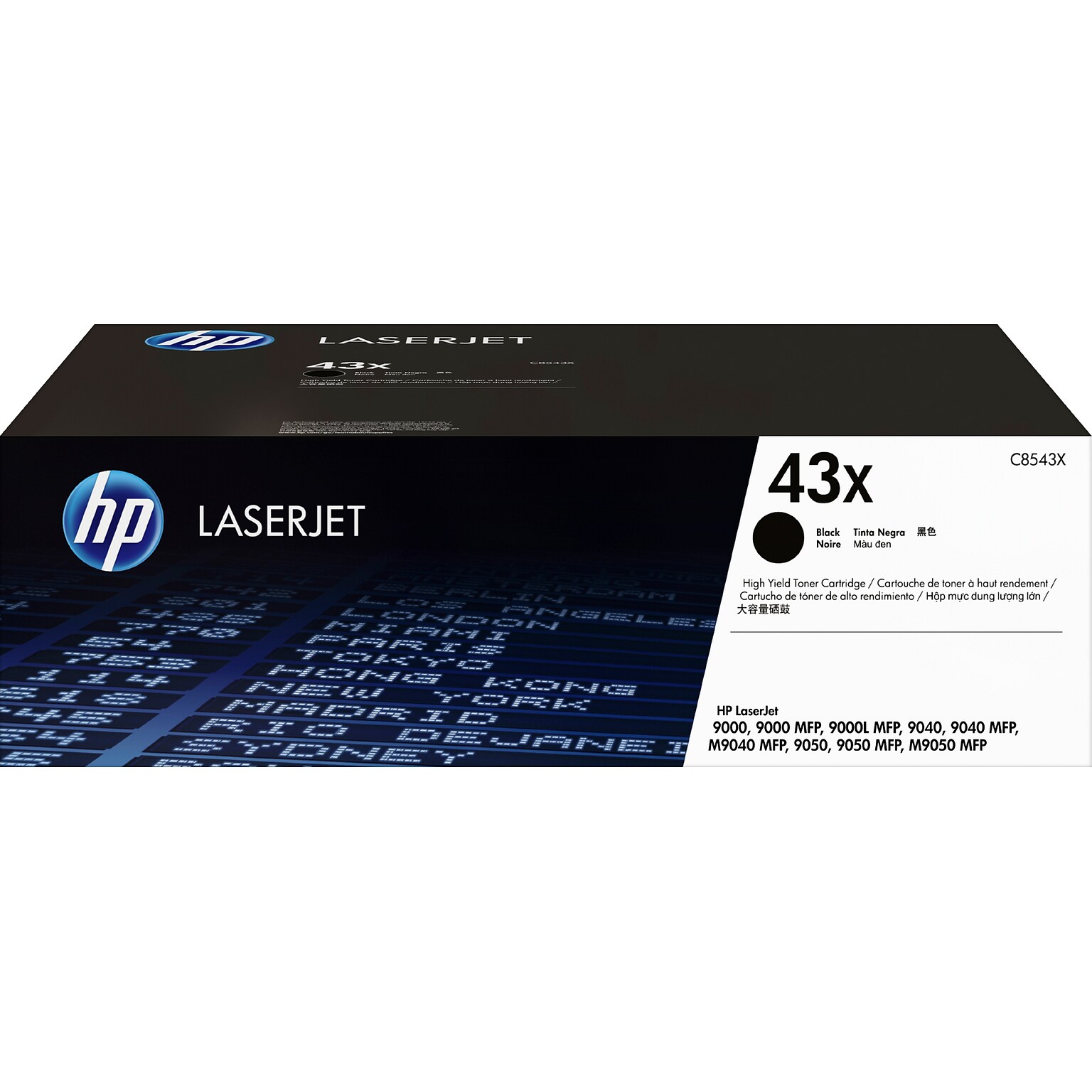 HP 43X Black High Yield Toner Cartridge, Prints Up to 30,000 Pages (C8543X)