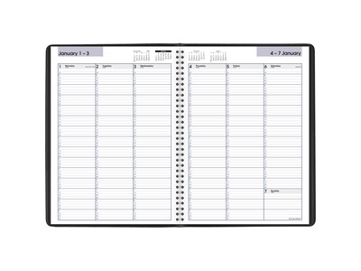 2024 AT-A-GLANCE DayMinder 8" x 11" Weekly Appointment Book, Black (G520-00-24)