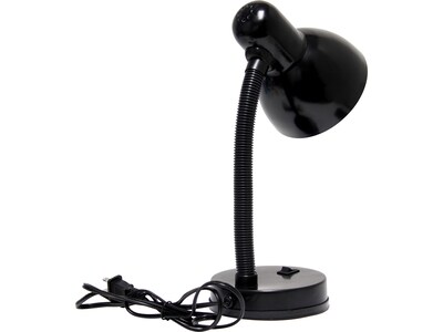 Creekwood Home Essentix Incandescent Desk Lamp, 14.25", Black Metal (CWD-1000-BK)