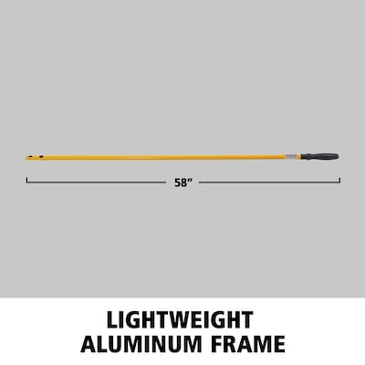 Rubbermaid Hygen 58" Aluminum Wet Mop Handle, Yellow (FGQ75000YL00)