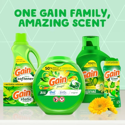 Gain HE Liquid Laundry Detergent, Original Scent, 134 Loads, 194 fl. oz. (19114)
