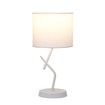 Simple Designs Abstract 17.13 LED Table Lamp, White (LT1172-WHT)