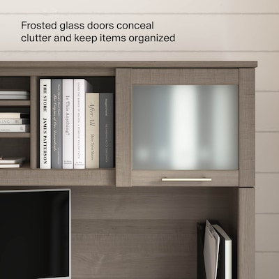 Bush Home Somerset 72"W Desktop Hutch, Ash Gray (WC81611)