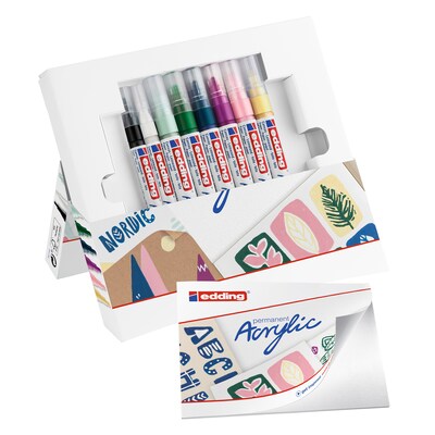 edding Acrylic Paint Marker, Nordic Colors, 8/Pack (EDD4SES8N)