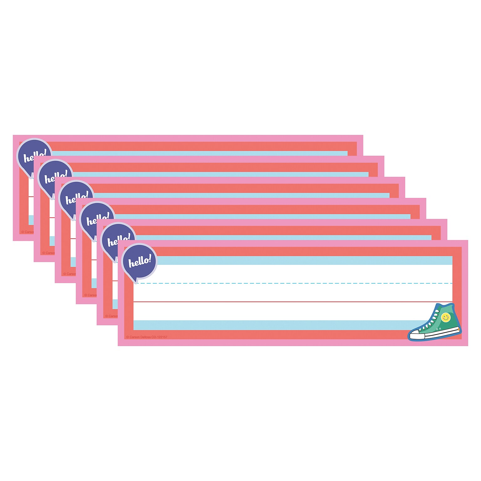 Carson Dellosa Education We Stick Together School Name Plates, 9.5 x 2.875, 36/Pack, 6 Packs/Bundle (CD-122157-6)