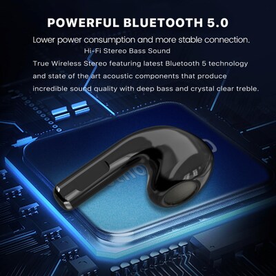 MyBat Pro Orbit Wireless Earbuds with Charging Case, Bluetooth, Black (BTK011001)