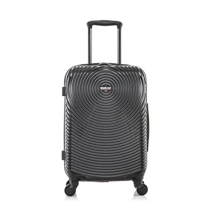 DUKAP Inception 22.04 Hardside Suitcase, 4-Wheeled Spinner, TSA Checkpoint Friendly, Black (DKINC00