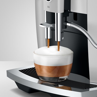 JURA E6 2-Cups Coffee & Espresso Machine Combination, Platinum (15465)
