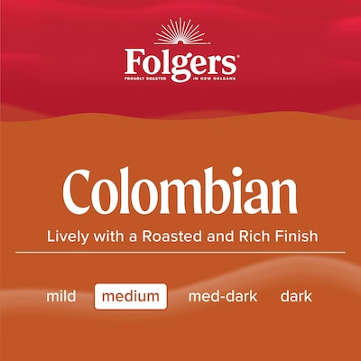 Folgers 100% Colombian Coffee Packet, Medium Dark Roast, 1.75 oz., 42/Carton (PRO20022)