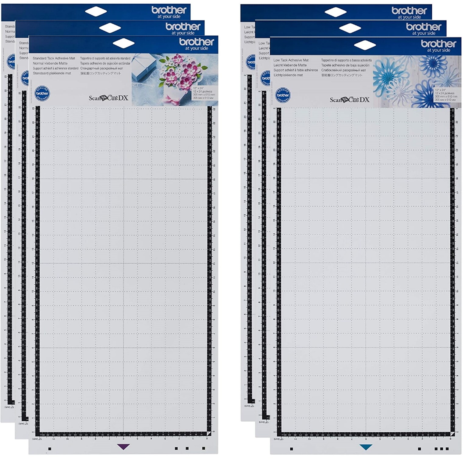 Brother ScanNCut DX Adhesive Cutting Mats, 12 x 24 (CADXLGMATS-STP)