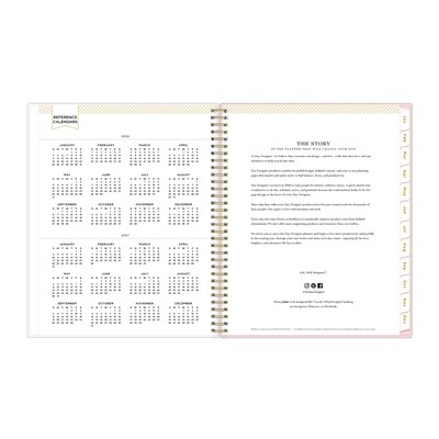 2026 Blue Sky Day Designer Coming Up Roses Blush 8.5" x 11"  Weekly & Monthly Planner, Plastic Cover, Multicolored (140092-26)