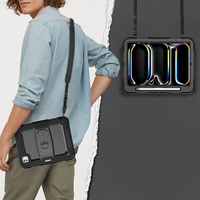 SaharaCase Raider Heavy Duty Defense Case for iPad Pro 11" (M4 2024/M5 2025), Scorpion Black (TB00399)