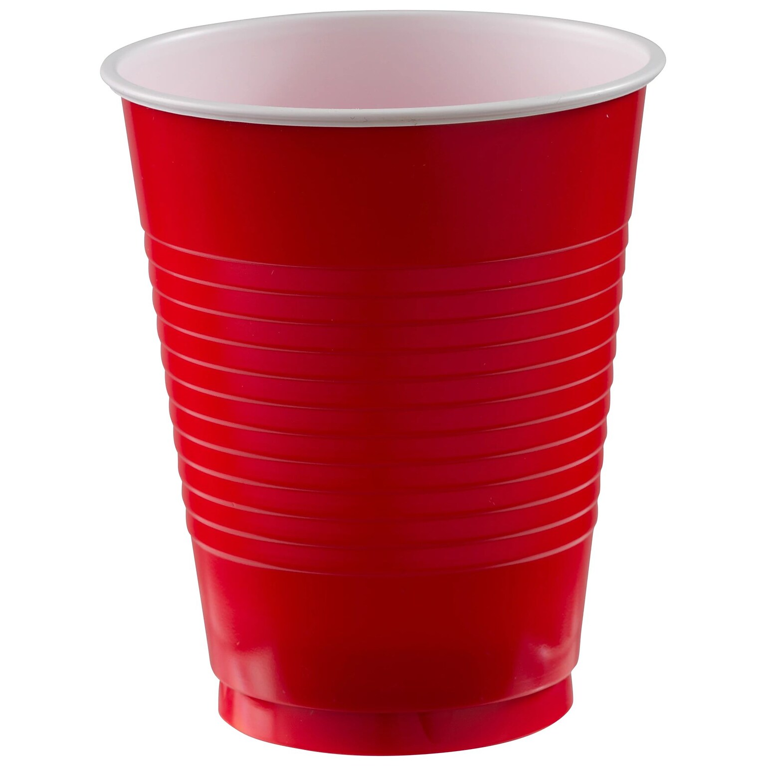 Party City Plastic Cup, 18 oz., Red, 50/Pack (AM431754-40-ST)