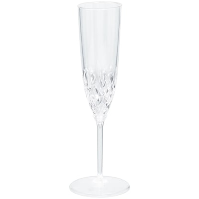 Party City Premium Plastic Champagne Flutes, Clear, 4.5 oz., 20/Pack (AM350702-NS)