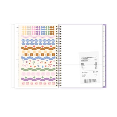 2026-2027 Blue Sky Sincerely Jules Purple 6" x 8" Academic Year Weekly & Monthly Planner, Plastic Cover, Purple (161387)