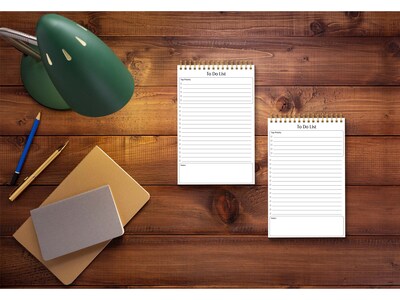 Better Office To-Do List Notepad, 5.5" x 8.5", Ruled, White, 50 Sheets/Pad, 2 Pads/Pack (25824-2PK)