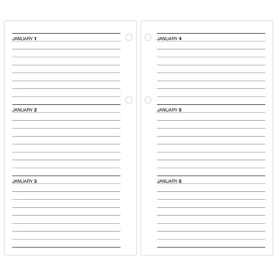 2026 AT-A-GLANCE 8" x 4.5" Daily Calendar Refill Pages, White/Black (E210-50-26)