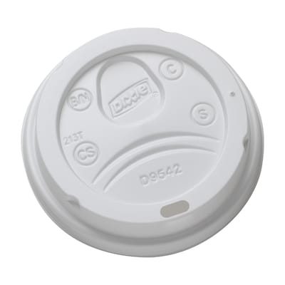 Dixie Large Plastic Lid, White, 1000/Carton (D9542)