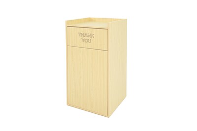 Alpine Industries Wood Trash Can, 40 Gallon, Oak (476-MEO)