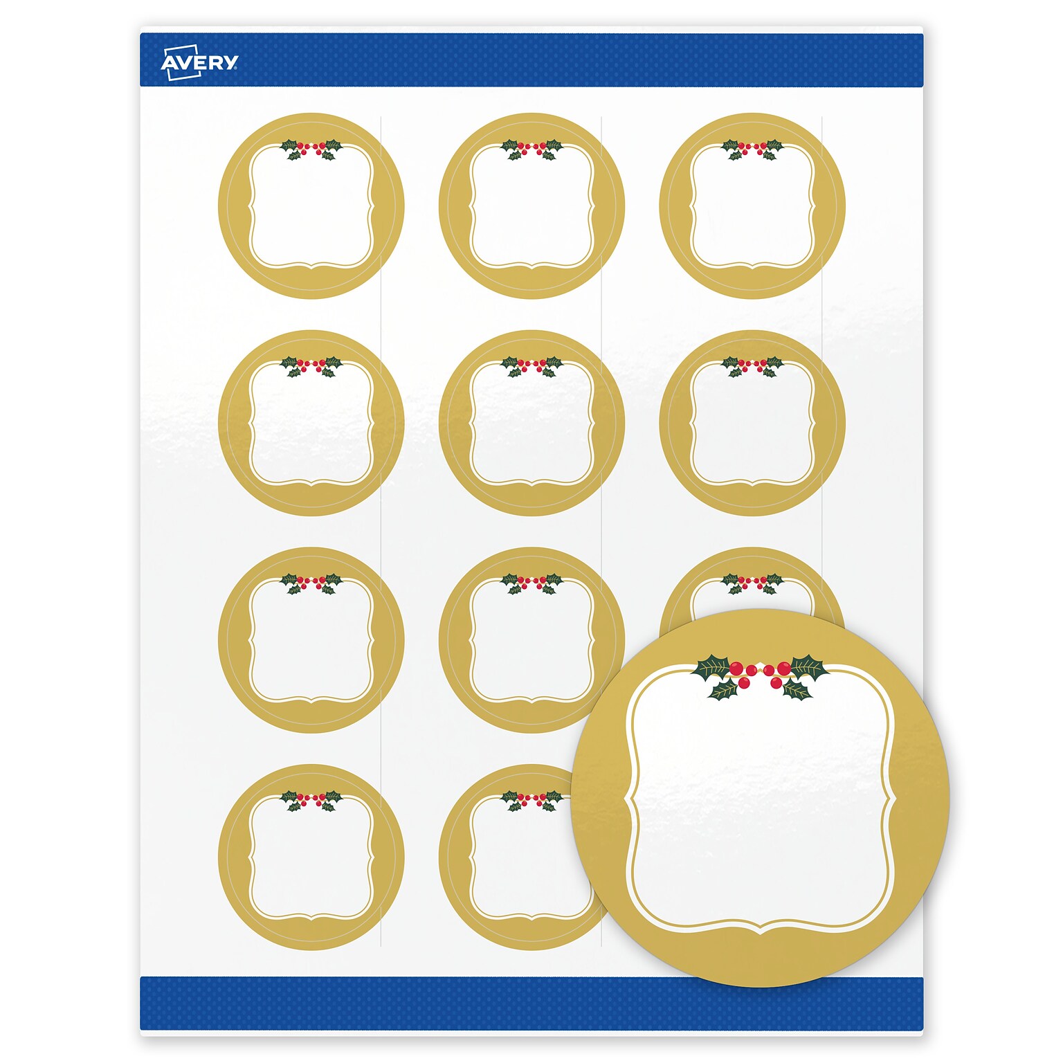 Avery Circle Multipurpose Labels, 2 Dia., White, 120/Pack (19479370540)