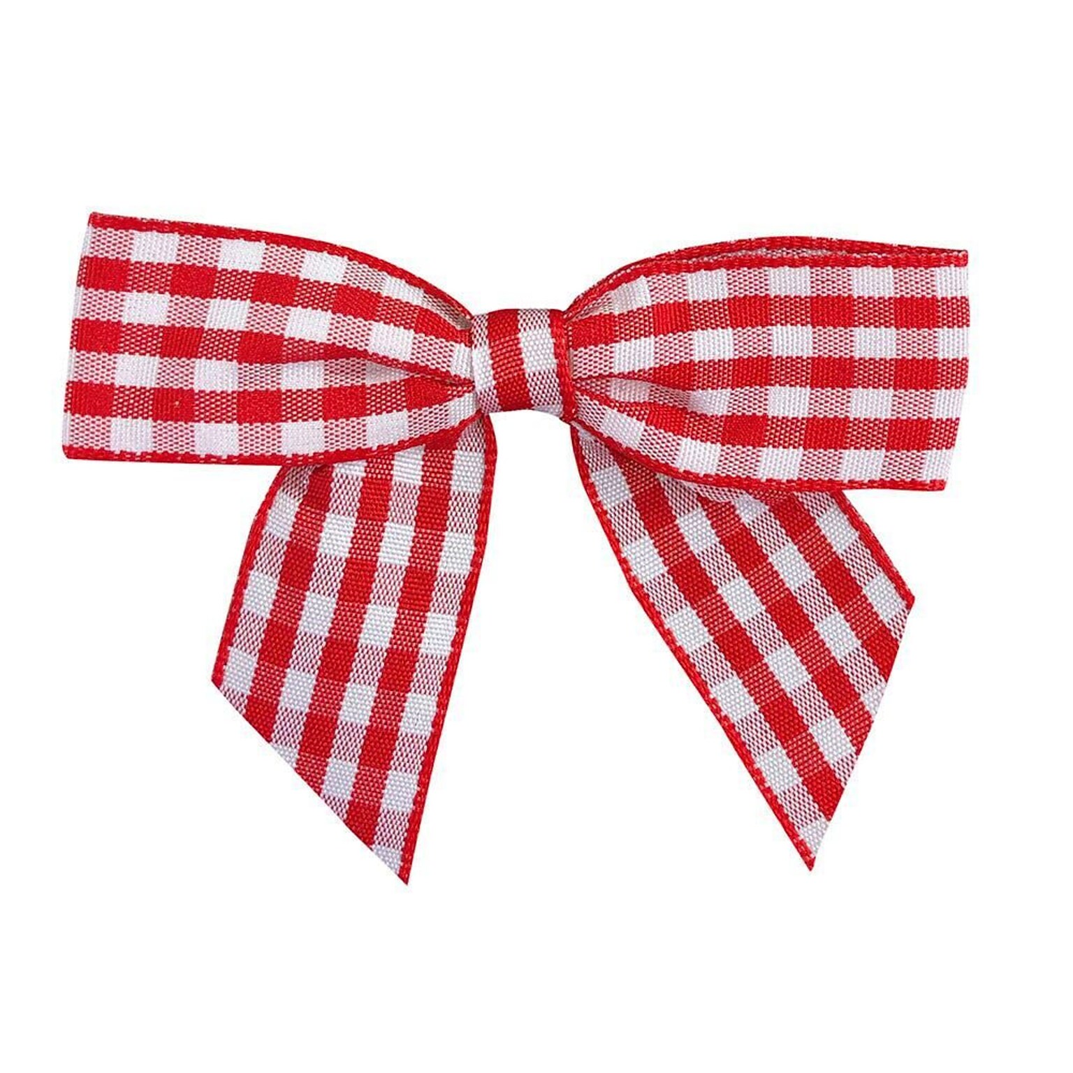 JAM Paper Ribbon Bows, Red/White, 100/Pack (52640349358)