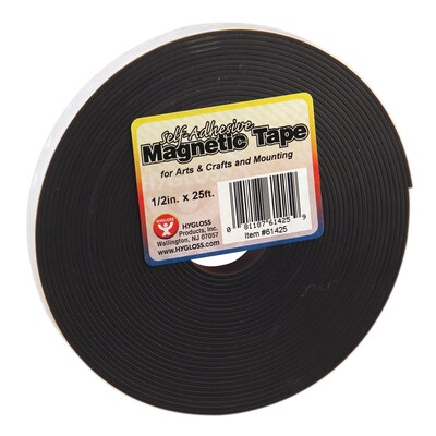 Hygloss® Magnetic Strips, 1/2 x 8.33 yds., Black, Pack of 3 (HYG61425-3)